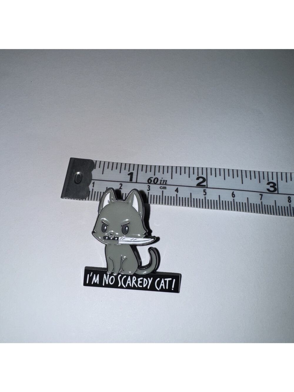 I’m No Scaredy Cat Pin Brooch